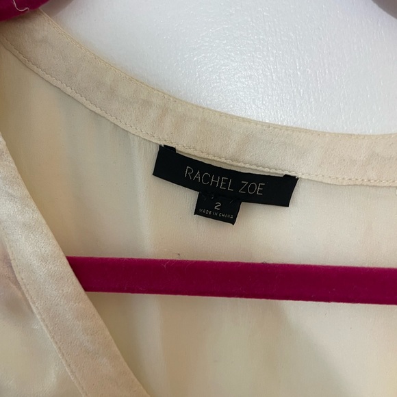 Rachel Zoe silk tunic side button size 2 - Picture 2 of 3